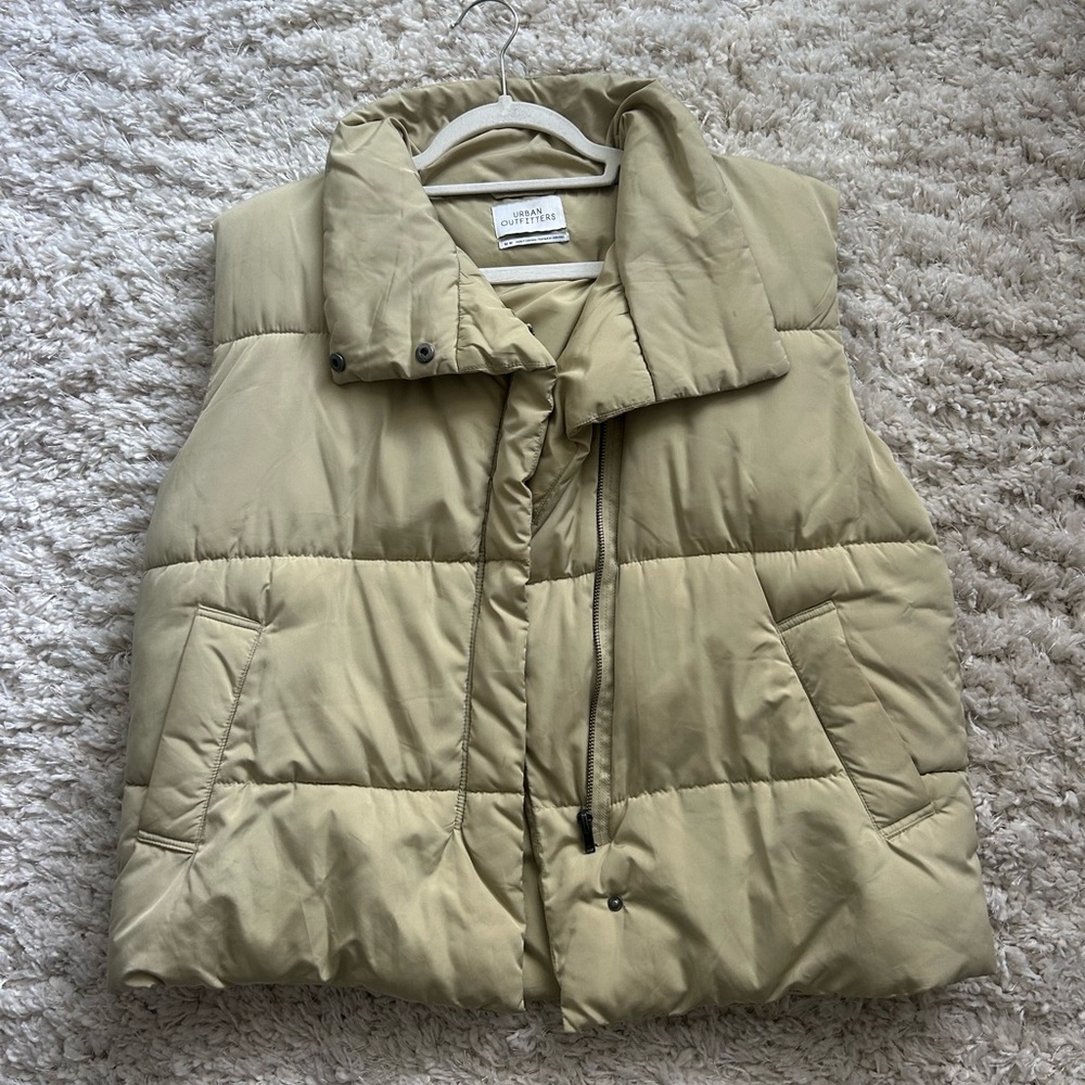 Urban Outfitters Tan Puffer Vest